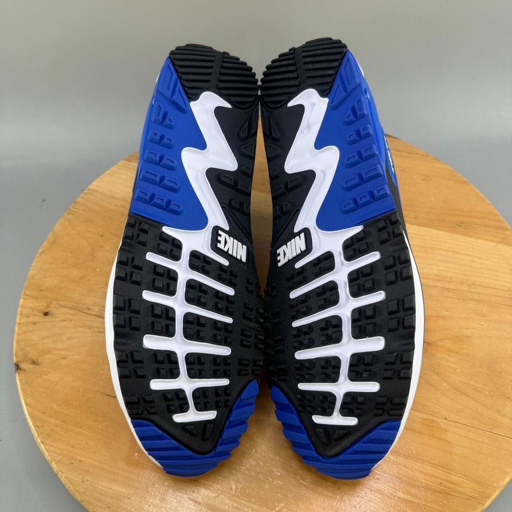 Nike Air Max 90 Golf Mens Size 14 Shoes White Royal Blue Spikeless DX5999-141 - Picture 7 of 9